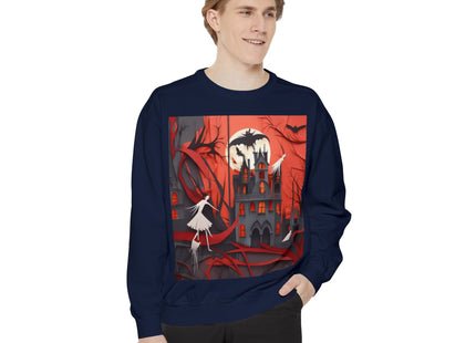 Halloween Night Scene Unisex Garment-Dyed Sweatshirt