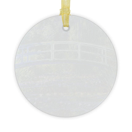 Water Lilies and Japanese Bridge by Claude Monet Glass Ornament