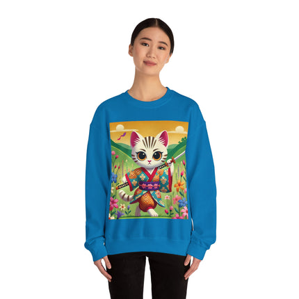 Samurai Kitten Unisex Heavy Blend™ Crewneck Sweatshirt