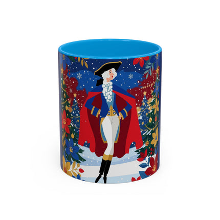 🎭❄️ The Christmas Masquerade Lady Colorful Mug – Art Deco Holiday Fantasy
