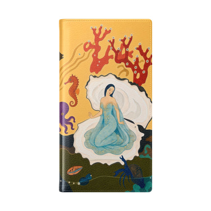 🐚🌊 The Lady Of The Enchanted Pearl Flip Case – Art Deco Undersea Fantasy