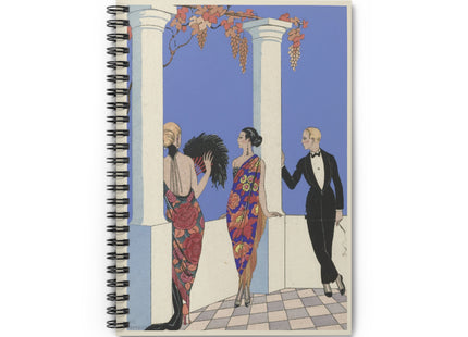 Le goût des châles by George Barbier Spiral Notebook – Ruled Line