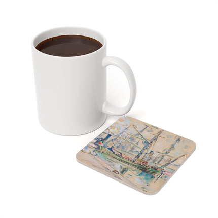 Marseille by Paul Signac Coaster – Tall Ships & Harbor Glow
