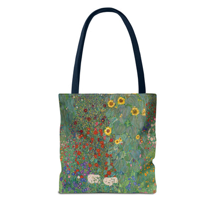 Farm Garden with Sunflowers by Gustav Klimt Tote Bag (AOP)