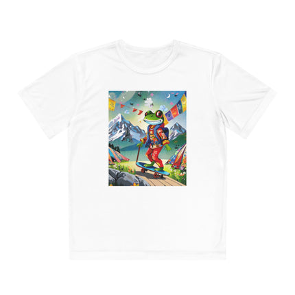 Skateboarding Frog Youth Competitor Tee – Whimsical Adventure & Playful Energy