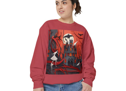 Halloween Night Scene Unisex Garment-Dyed Sweatshirt