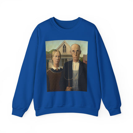 American Gothic by Grant Wood Heavy Blend™ Crewneck Sweatshirt