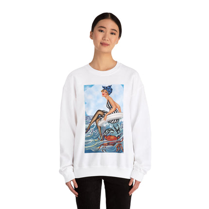 Playful Waves and Fashion Follies Heavy Blend™ Crewneck Sweatshirt