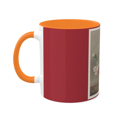 Floral Still Life by Georgius Jacobus Johannes van Os Colorful Mugs, 11oz