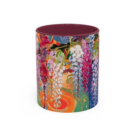 Golden Wisteria Elegance Colorful Mugs (11oz, 15oz)