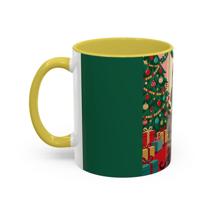 🖤🔥 The Lady Of The Christmas Hearth Colorful Mug – Art Deco Holiday Elegance