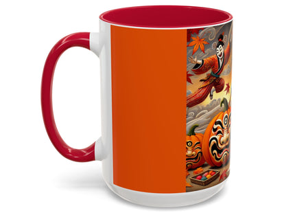 Halloween Rabbit’s Kabuki Jack-o’-Lanterns Colorful Mugs (11oz, 15oz)