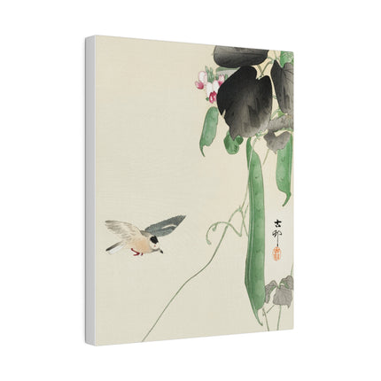Bird at Flowering Bean Plant by Ohara Koson – Art of Nature