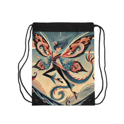 Dragon Fairy of the Temple Drawstring Bag
