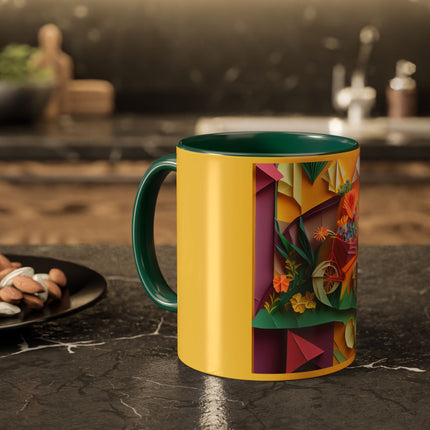 Origami Bicycle Colorful Mugs (11oz, 15oz)