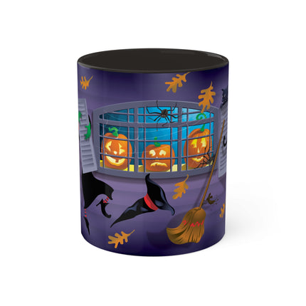 Whimsical Halloween Mischief Colorful Mugs, 11oz