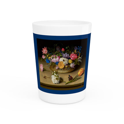Flower Still Life by Ambrosius Bosschaert Ceramic Shot Glass