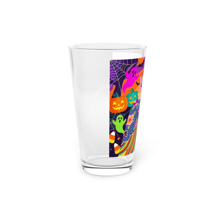 🌈👻 The Rainbow Ghost Masquerade Glass, 16oz – Colorful Halloween Charm