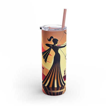 Art Deco Valentine's Romance Skinny Matte Tumbler, 20oz