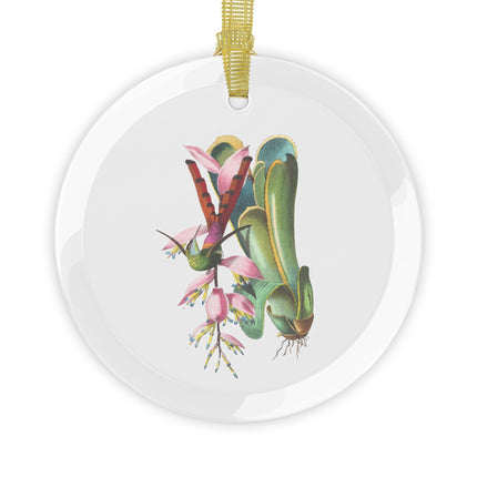 Hummingbird by Paul Gervais Glass Ornament