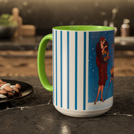 Snowfall & Couture Colorful Mugs (11oz, 15oz)