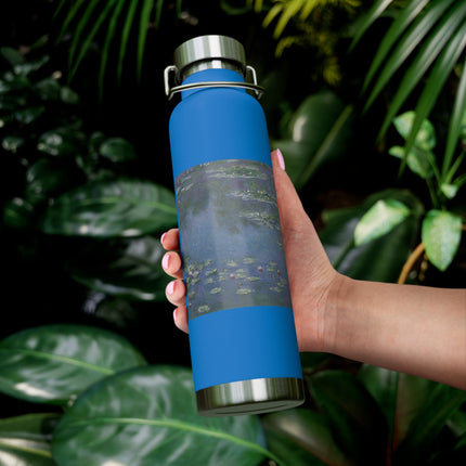 Water Lilies by Claude Monet Copper Vacuum Insulated Bottle, 22oz