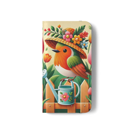 🌷🐦 The Little Garden Tender Flip Case – Sunshine, Care & Storybook Charm