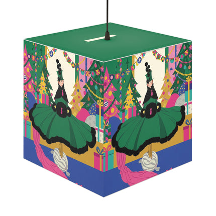 🎄🎁 The Emerald Christmas Belle Light Cube Lamp – Colorful Holiday Fashion Fantasy