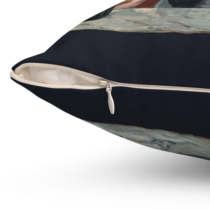 A Bar at the Folies-Bergère by Edouard Manet Spun Polyester Square Pillow