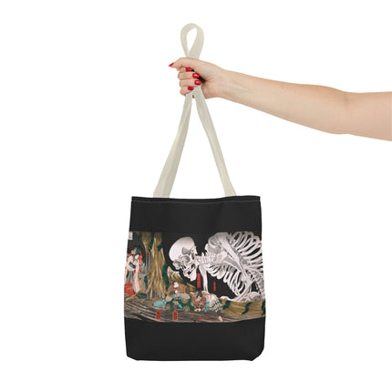 Mitsukuni Defying the Skeleton Spectre by Utagawa Kuniyoshi Tote Bag (AOP)