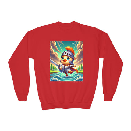 Valiant Duck Youth Crewneck Sweatshirt – Courage, Adventure & Heroic Fun