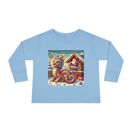 The Playful Dragon's Christmas Toddler Long Sleeve Tee