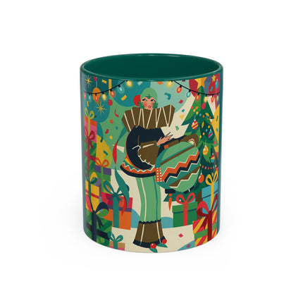 🎄✨ The Lady Of The Christmas Ornament Colorful Mug – Art Deco Holiday Fantasy