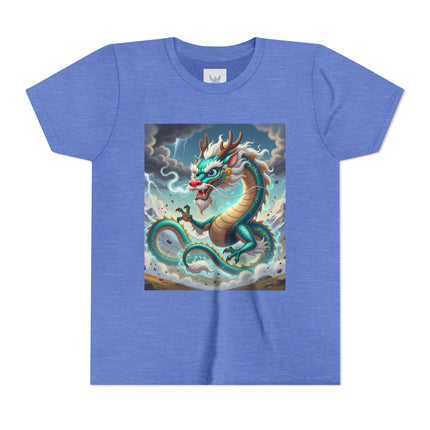 Tibetan Dragon in Battle Youth Short Sleeve Tee