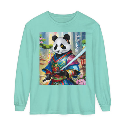 Cyberpunk Samurai Panda Long Sleeve T-Shirt