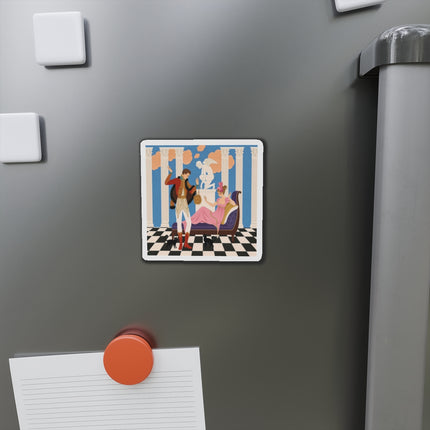 🐈🏛️ The Grand Salon Courtship Die-Cut Magnets – Art Deco Neoclassical Romance