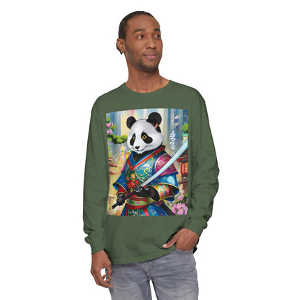 Cyberpunk Samurai Panda Long Sleeve T-Shirt