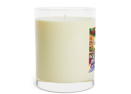 Naughty or Nice Kitten Christmas Scented Candle - Full Glass, 11oz