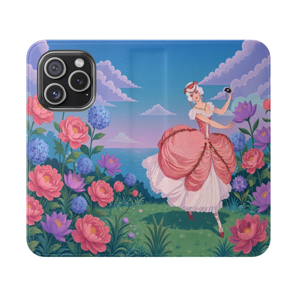 🌸🩰 The Garden Dancer Flip Case – Art Deco Floral Whimsy