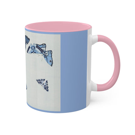 One Thousand Butterflies by Kamisaka Sekka Colorful Mugs, 11oz