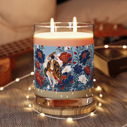 🎭🌺 The Golden Harlequin Garden Dancer Scented Candle – Art Deco Floral Fantasy