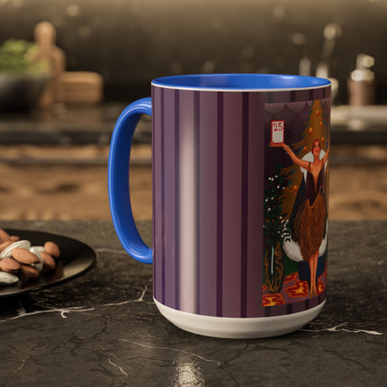 Countdown to Christmas Elegance Colorful Mugs (11oz, 15oz)