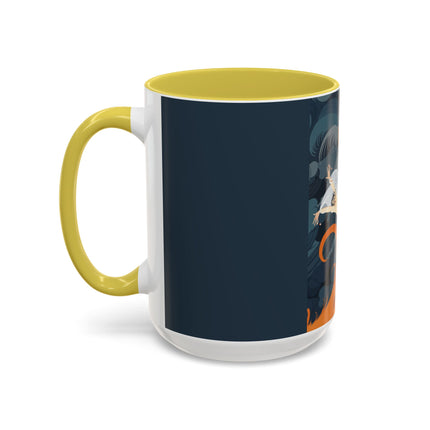 Flame of the Tempest Colorful Mugs – Fiery Storm & Dramatic Elegance