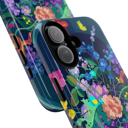 Midnight Floral Reverie Phone Case – Vibrant Bloom & Enchanted Beauty