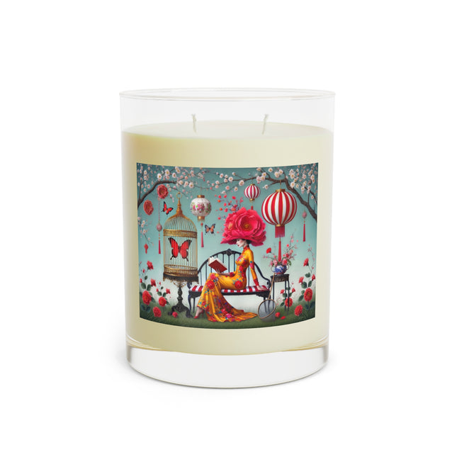 Reading In A Painted Garden Scented Candle - Full Glass, 11oz