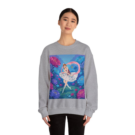 🦋🌸 The Butterfly Garden Ballet Crewneck Sweatshirt – Art Deco Floral Whimsy