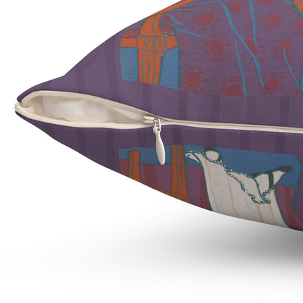 L’Entracte by Georges Lepape Spun Polyester Square Pillow