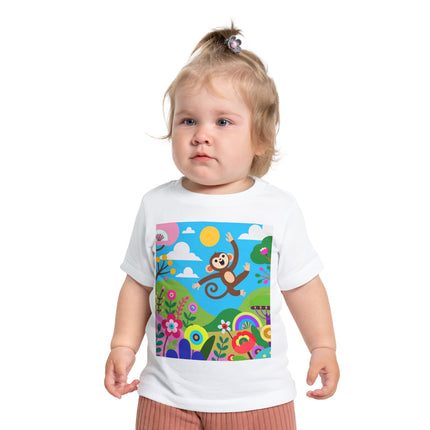 Playful Young Monkey Baby T-Shirt – A World of Joyful Adventure