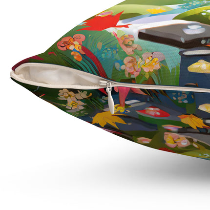 Acorn Aviator Spun Polyester Square Pillow