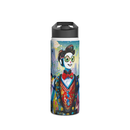 Cyber Punk Robots Stainless Steel Water Bottle
